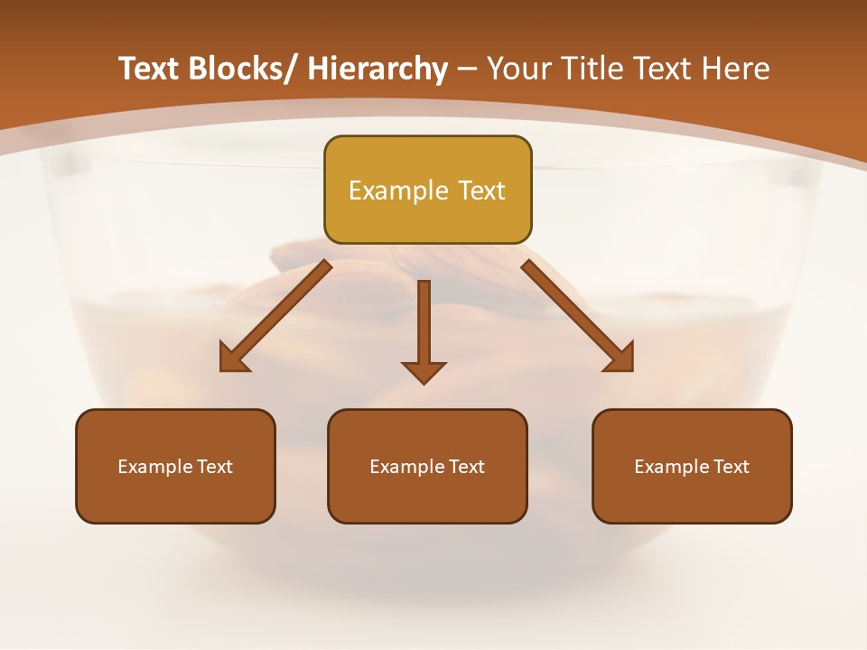A Glass Bowl Filled With Almonds On Top Of A Table PowerPoint Template