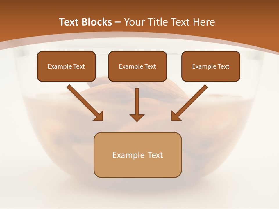 A Glass Bowl Filled With Almonds On Top Of A Table PowerPoint Template
