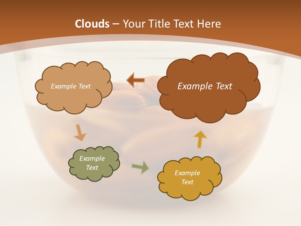 A Glass Bowl Filled With Almonds On Top Of A Table PowerPoint Template