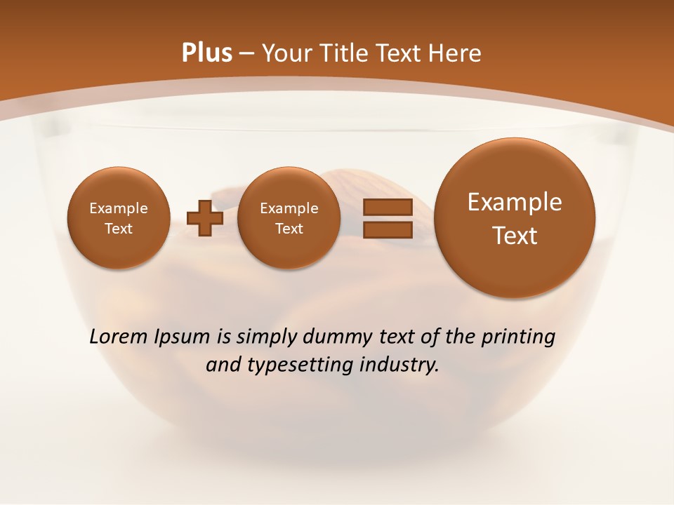 A Glass Bowl Filled With Almonds On Top Of A Table PowerPoint Template
