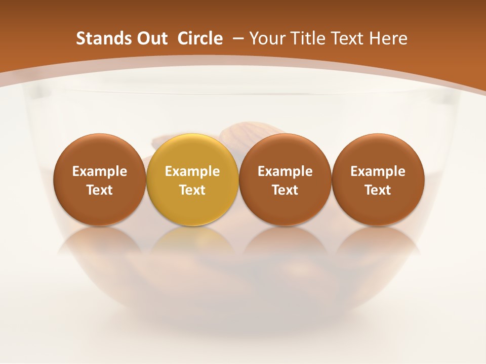 A Glass Bowl Filled With Almonds On Top Of A Table PowerPoint Template