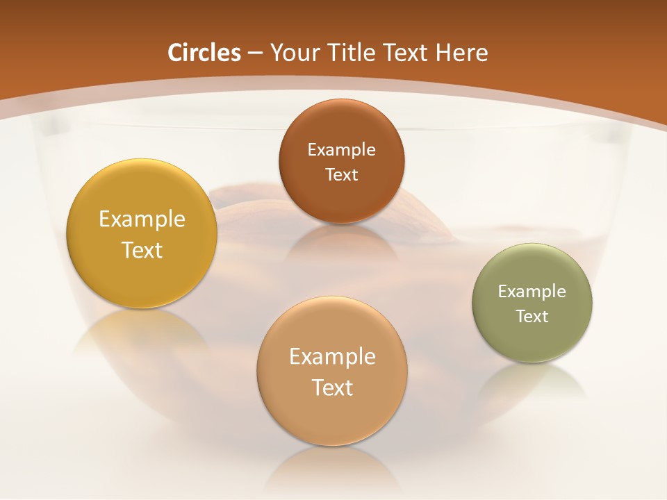 A Glass Bowl Filled With Almonds On Top Of A Table PowerPoint Template