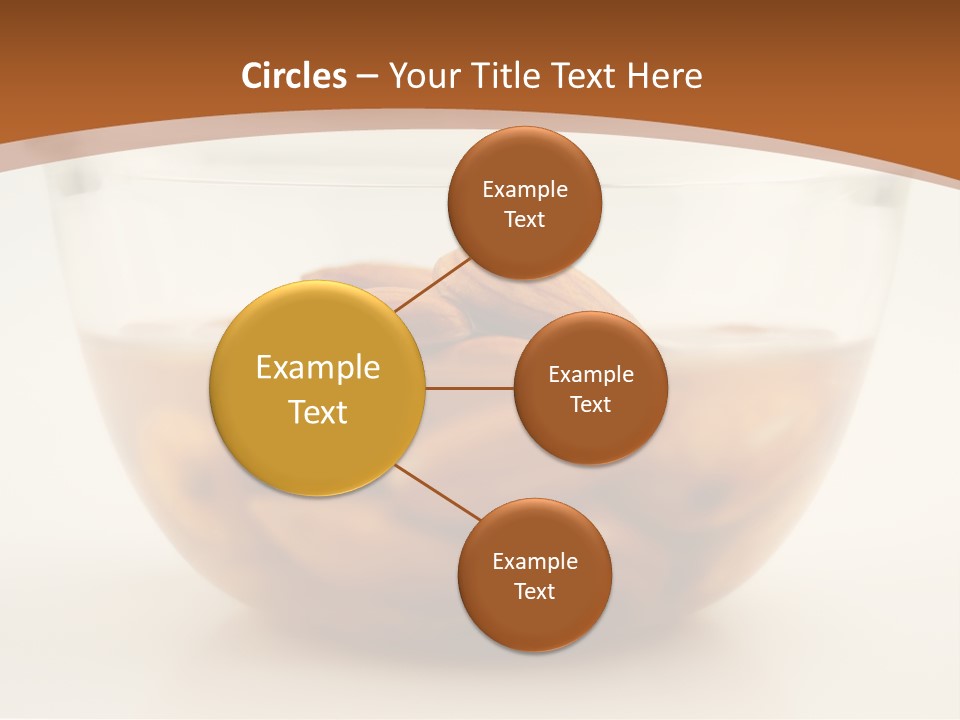 A Glass Bowl Filled With Almonds On Top Of A Table PowerPoint Template