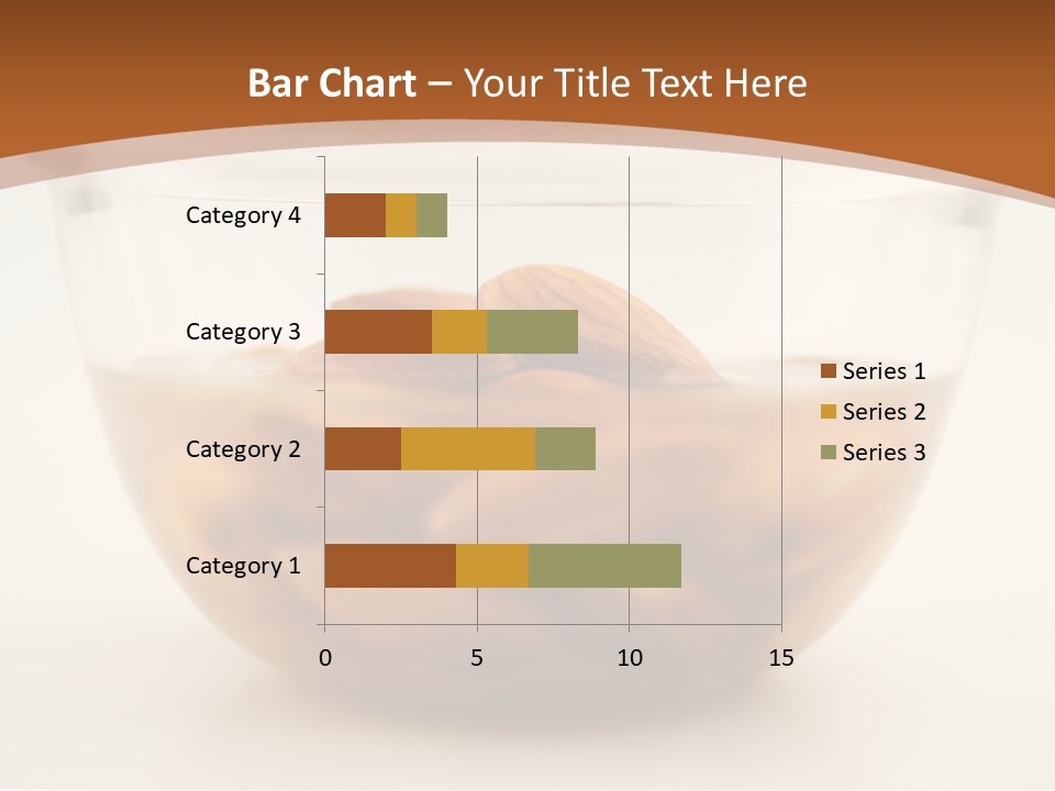 A Glass Bowl Filled With Almonds On Top Of A Table PowerPoint Template