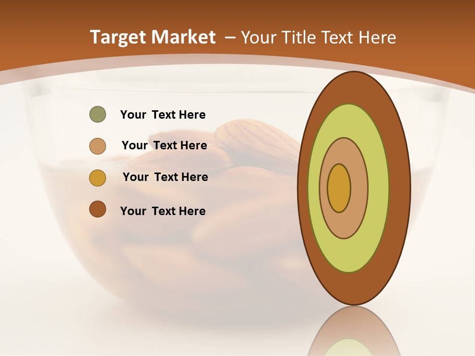 A Glass Bowl Filled With Almonds On Top Of A Table PowerPoint Template