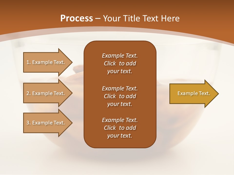 A Glass Bowl Filled With Almonds On Top Of A Table PowerPoint Template