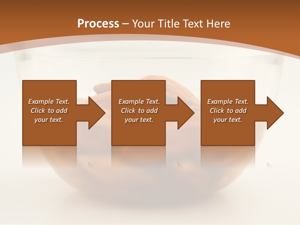 A Glass Bowl Filled With Almonds On Top Of A Table PowerPoint Template