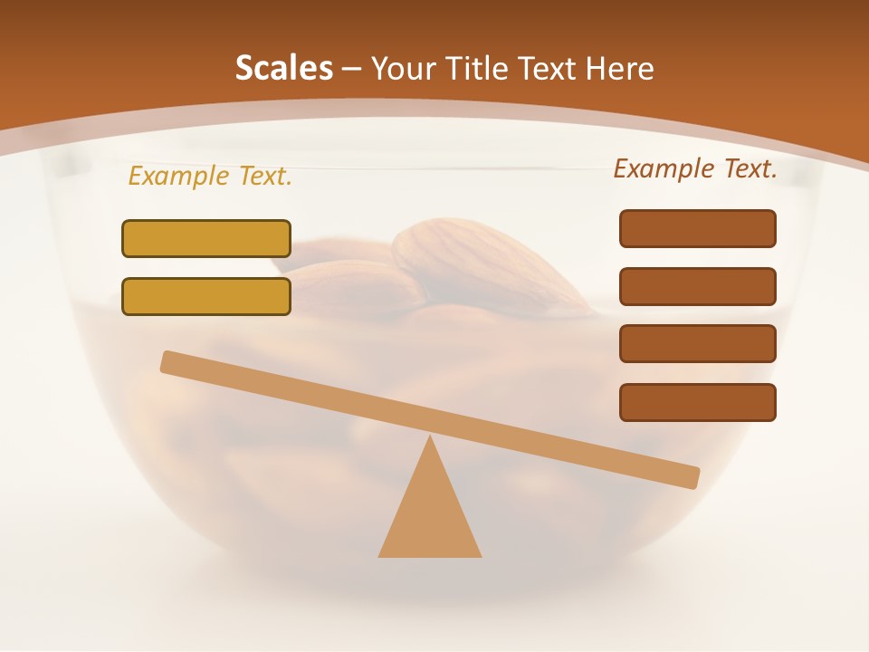 A Glass Bowl Filled With Almonds On Top Of A Table PowerPoint Template