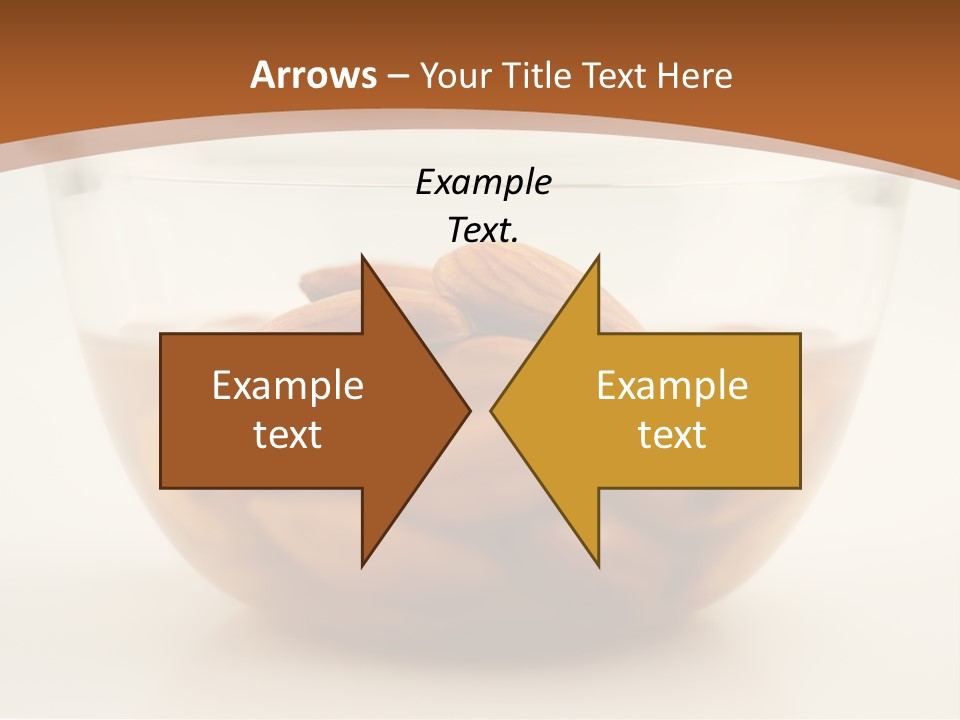 A Glass Bowl Filled With Almonds On Top Of A Table PowerPoint Template