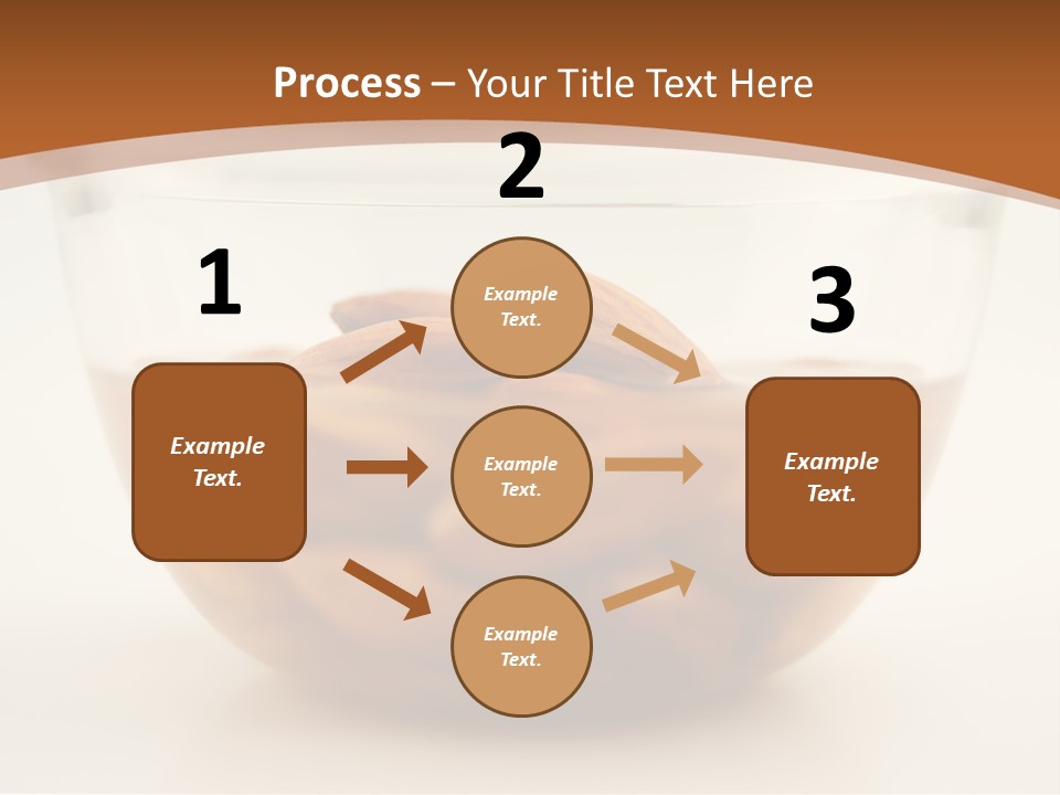 A Glass Bowl Filled With Almonds On Top Of A Table PowerPoint Template