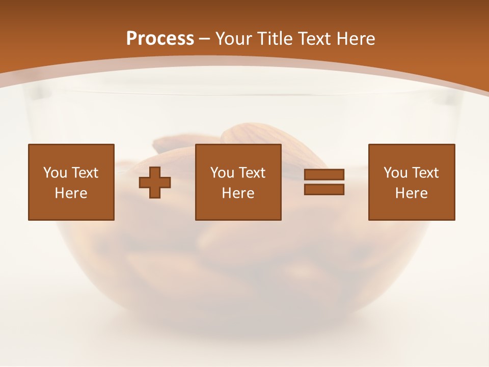 A Glass Bowl Filled With Almonds On Top Of A Table PowerPoint Template