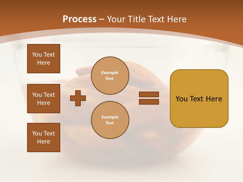 A Glass Bowl Filled With Almonds On Top Of A Table PowerPoint Template