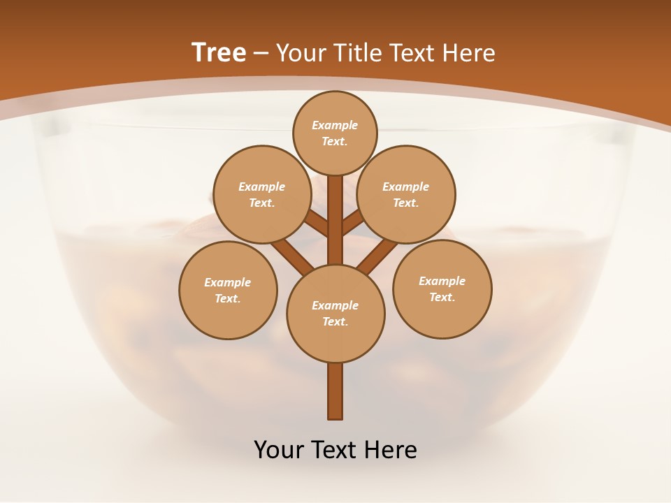 A Glass Bowl Filled With Almonds On Top Of A Table PowerPoint Template
