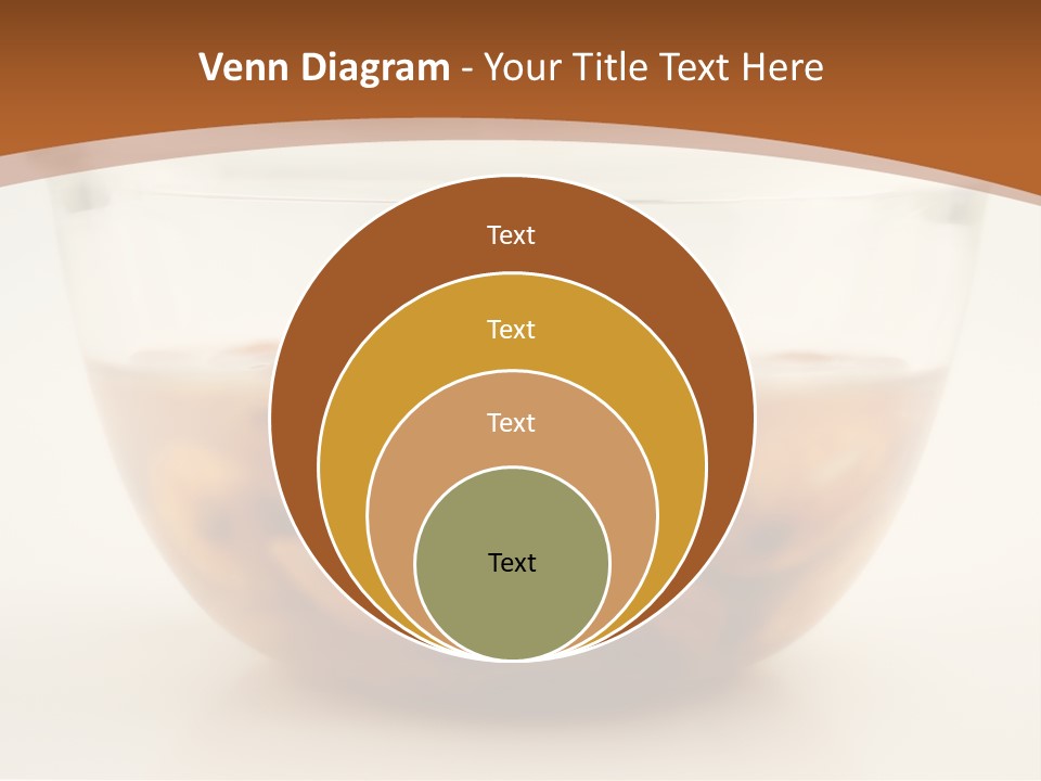 A Glass Bowl Filled With Almonds On Top Of A Table PowerPoint Template
