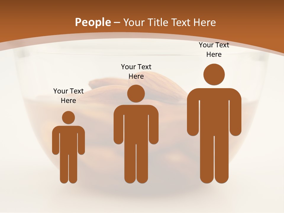 A Glass Bowl Filled With Almonds On Top Of A Table PowerPoint Template