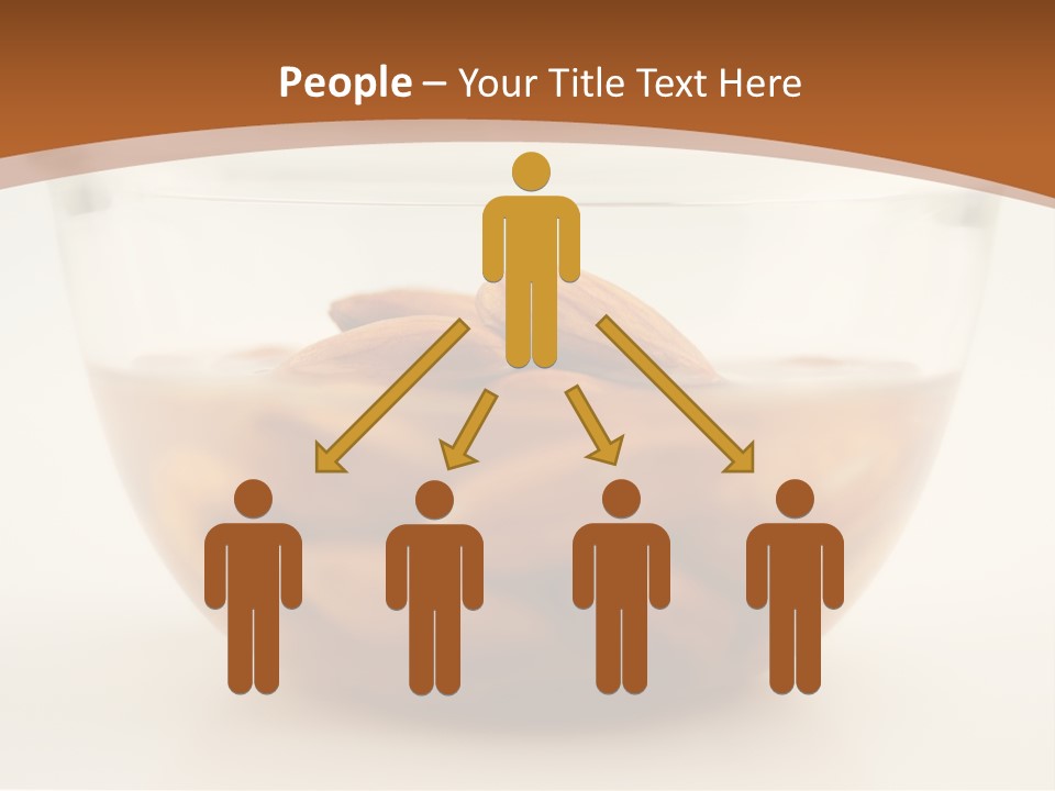 A Glass Bowl Filled With Almonds On Top Of A Table PowerPoint Template