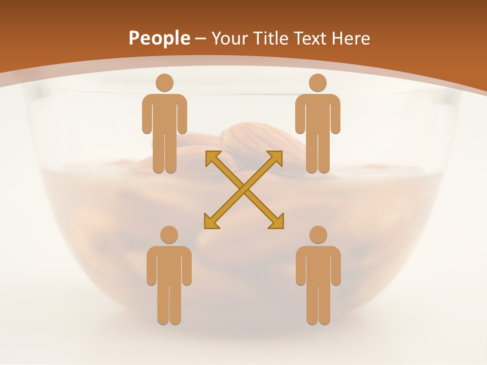 A Glass Bowl Filled With Almonds On Top Of A Table PowerPoint Template