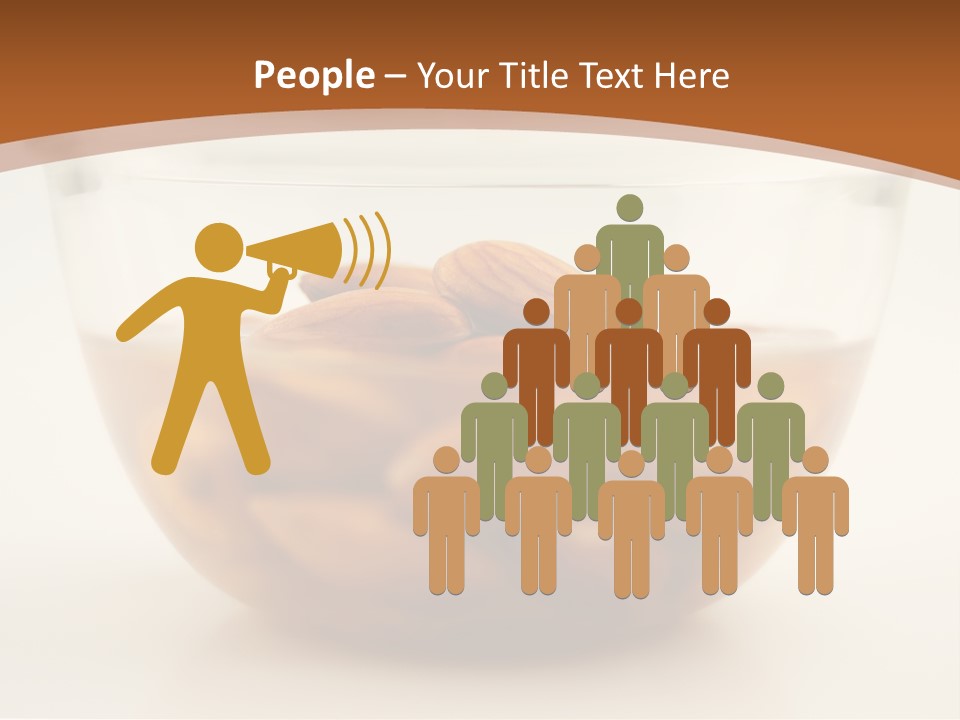 A Glass Bowl Filled With Almonds On Top Of A Table PowerPoint Template