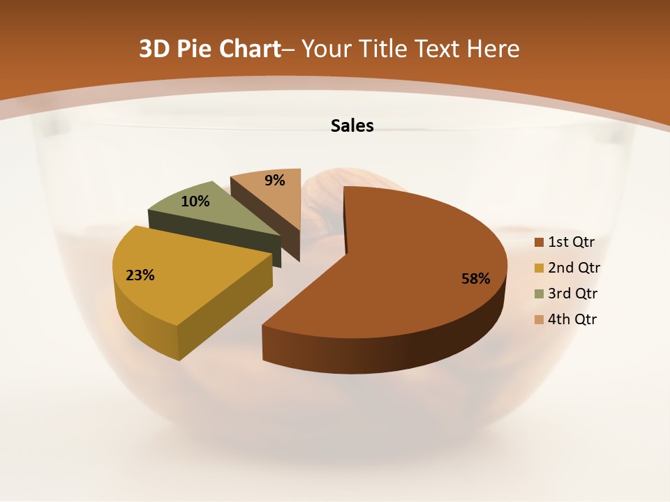 A Glass Bowl Filled With Almonds On Top Of A Table PowerPoint Template