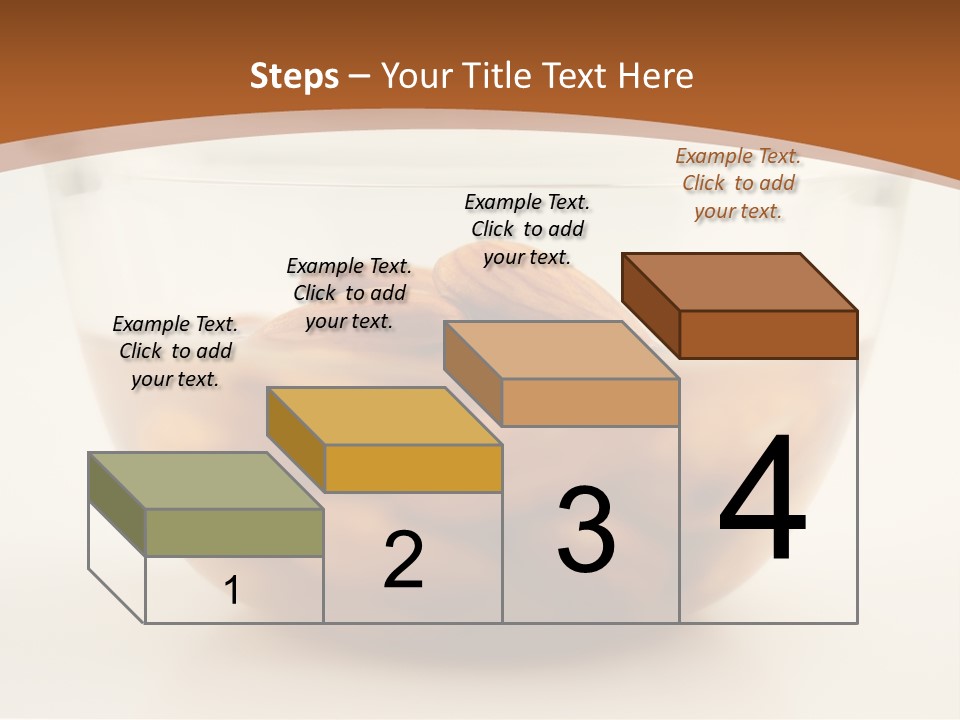 A Glass Bowl Filled With Almonds On Top Of A Table PowerPoint Template