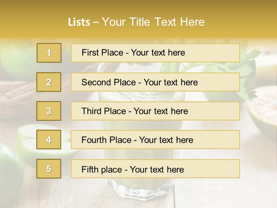 Smoothie Vitamin Orange PowerPoint Template
