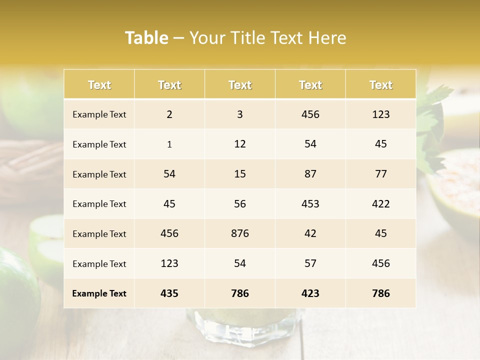 Smoothie Vitamin Orange PowerPoint Template