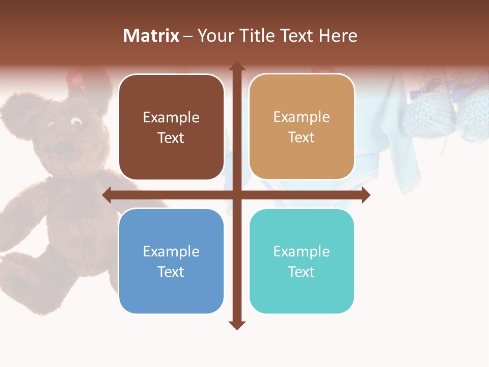 A Teddy Bear And Baby Clothes Hanging On A Clothes Line PowerPoint Template