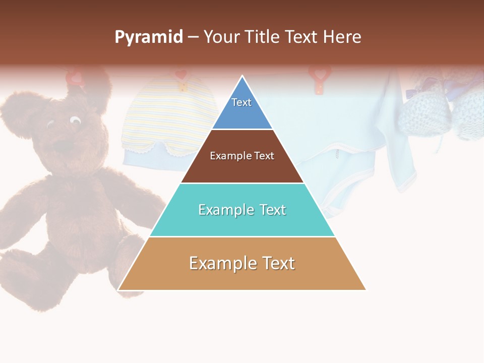 A Teddy Bear And Baby Clothes Hanging On A Clothes Line PowerPoint Template