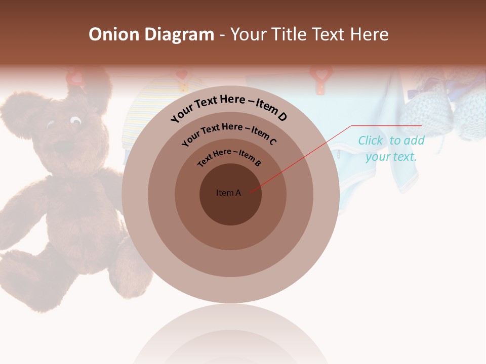 A Teddy Bear And Baby Clothes Hanging On A Clothes Line PowerPoint Template