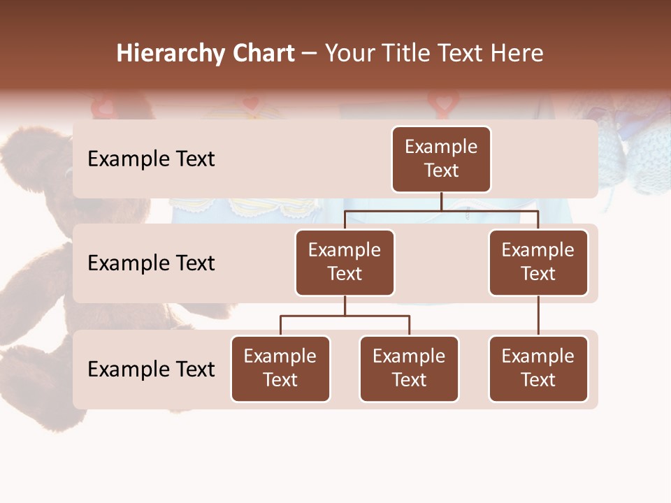 A Teddy Bear And Baby Clothes Hanging On A Clothes Line PowerPoint Template