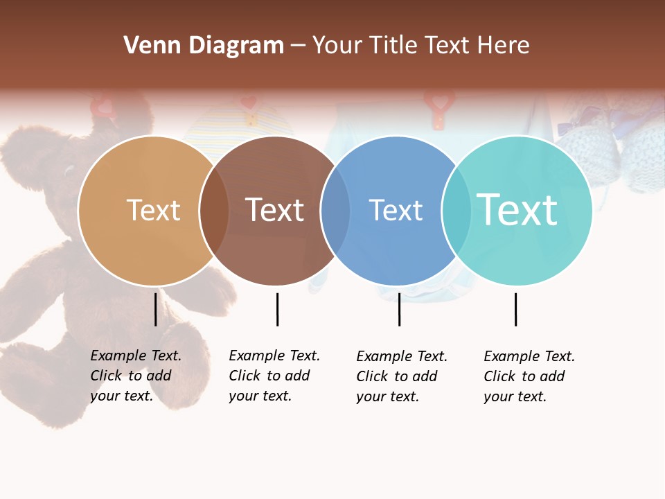 A Teddy Bear And Baby Clothes Hanging On A Clothes Line PowerPoint Template