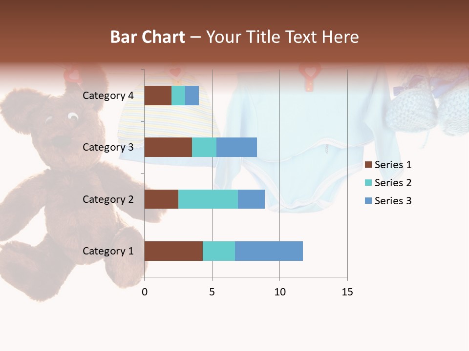 A Teddy Bear And Baby Clothes Hanging On A Clothes Line PowerPoint Template