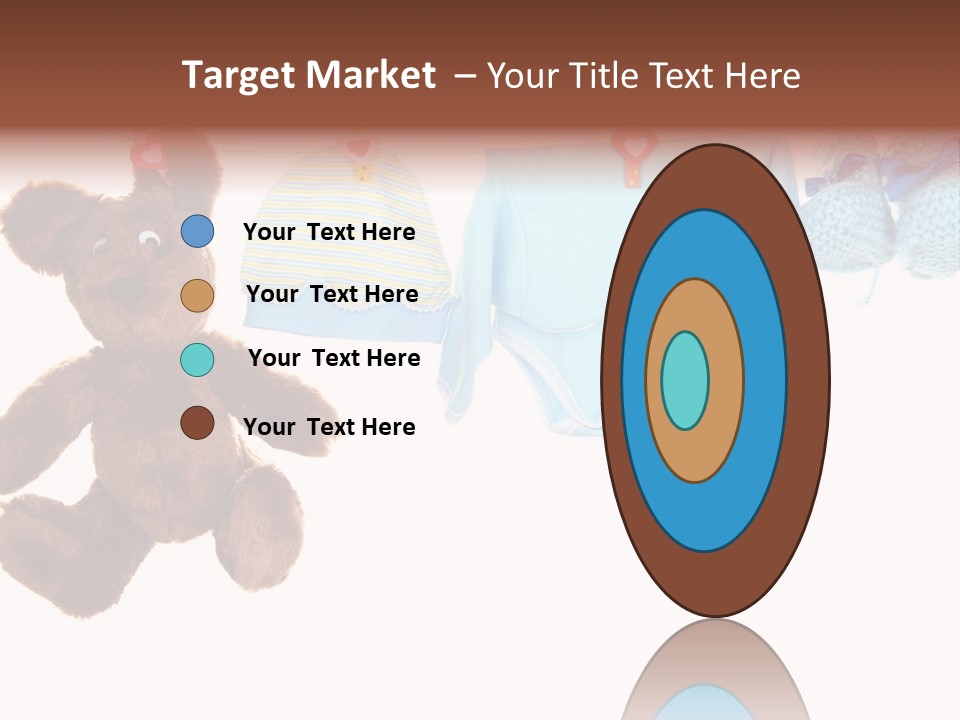 A Teddy Bear And Baby Clothes Hanging On A Clothes Line PowerPoint Template