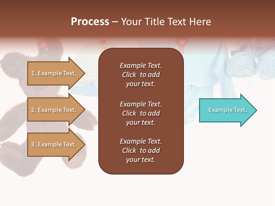 A Teddy Bear And Baby Clothes Hanging On A Clothes Line PowerPoint Template