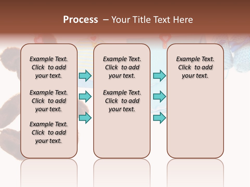 A Teddy Bear And Baby Clothes Hanging On A Clothes Line PowerPoint Template