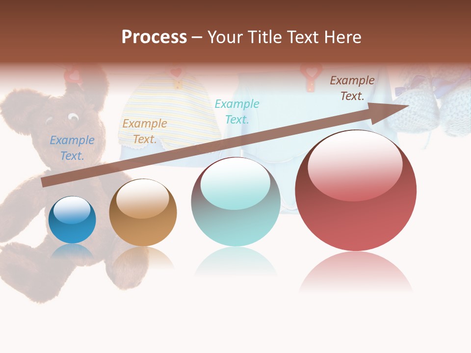 A Teddy Bear And Baby Clothes Hanging On A Clothes Line PowerPoint Template