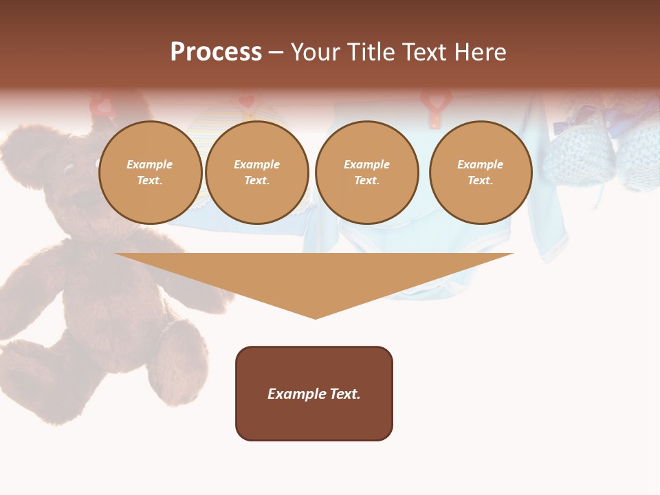 A Teddy Bear And Baby Clothes Hanging On A Clothes Line PowerPoint Template