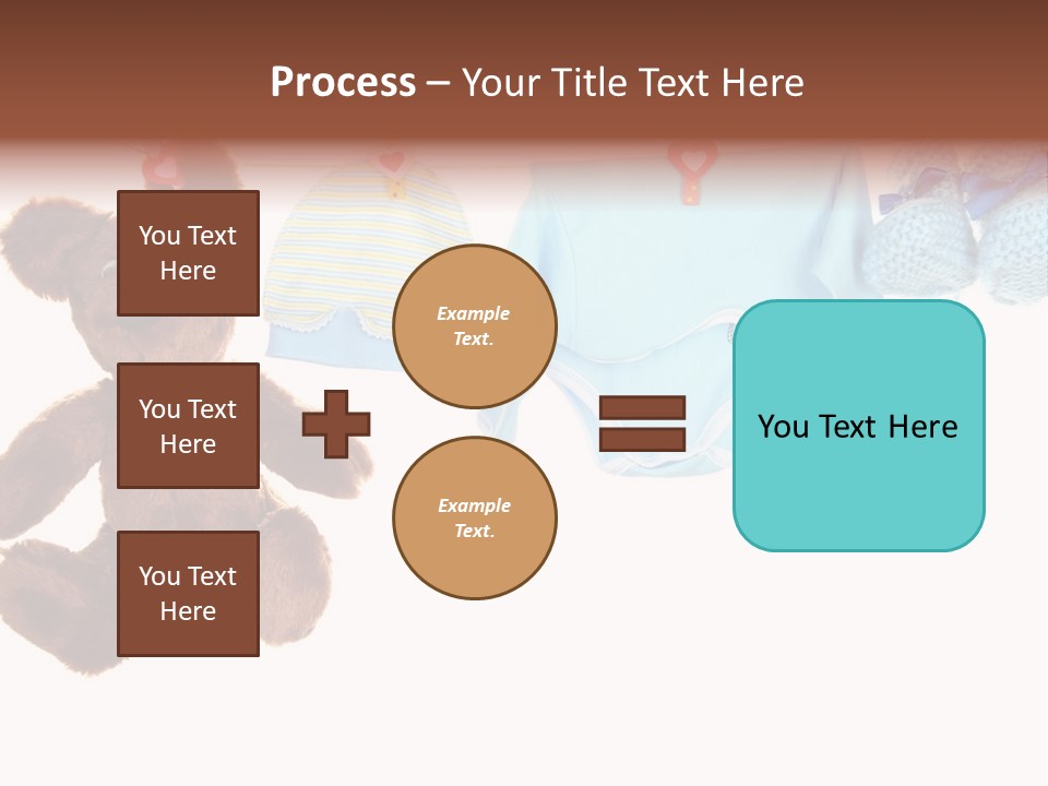 A Teddy Bear And Baby Clothes Hanging On A Clothes Line PowerPoint Template