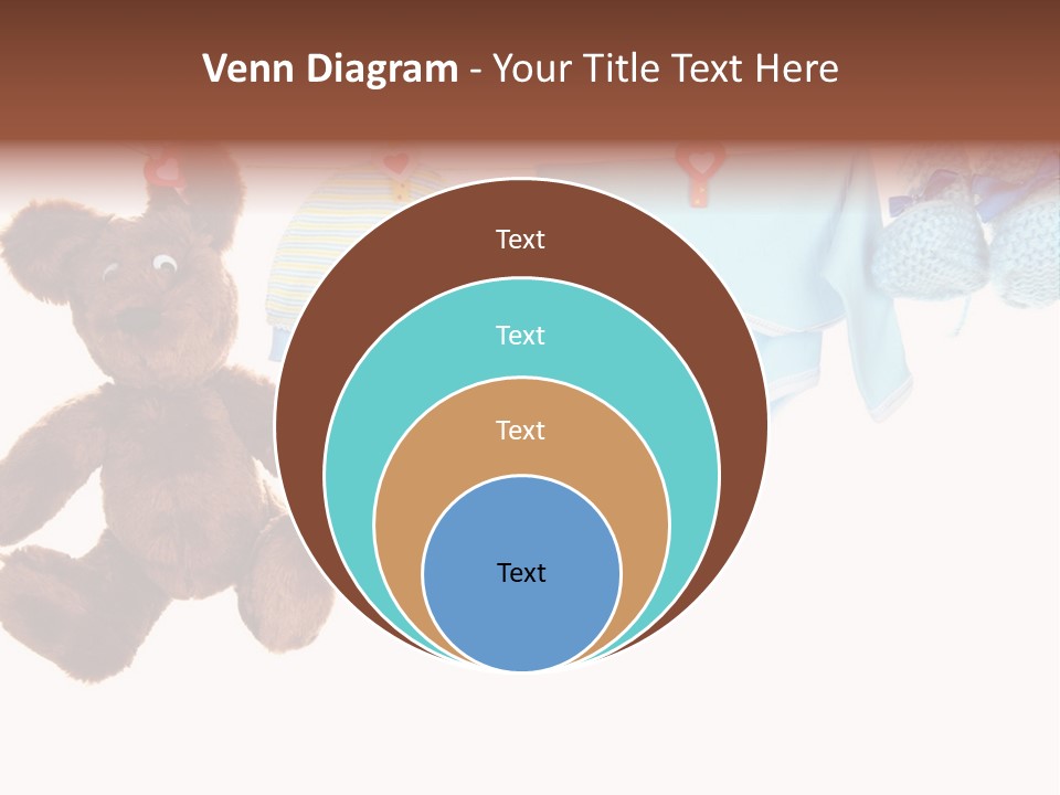 A Teddy Bear And Baby Clothes Hanging On A Clothes Line PowerPoint Template