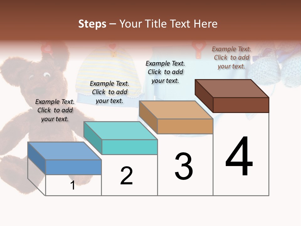 A Teddy Bear And Baby Clothes Hanging On A Clothes Line PowerPoint Template