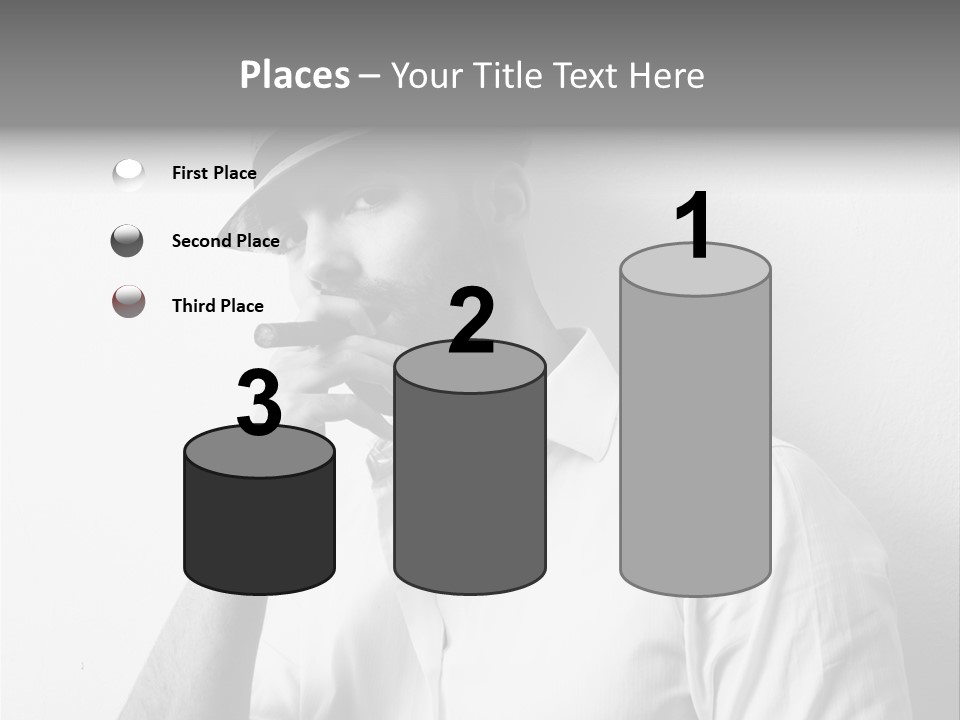 A Man In A Hat Is Smoking A Cigarette PowerPoint Template