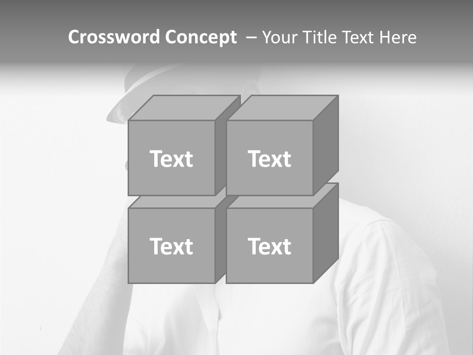 A Man In A Hat Is Smoking A Cigarette PowerPoint Template