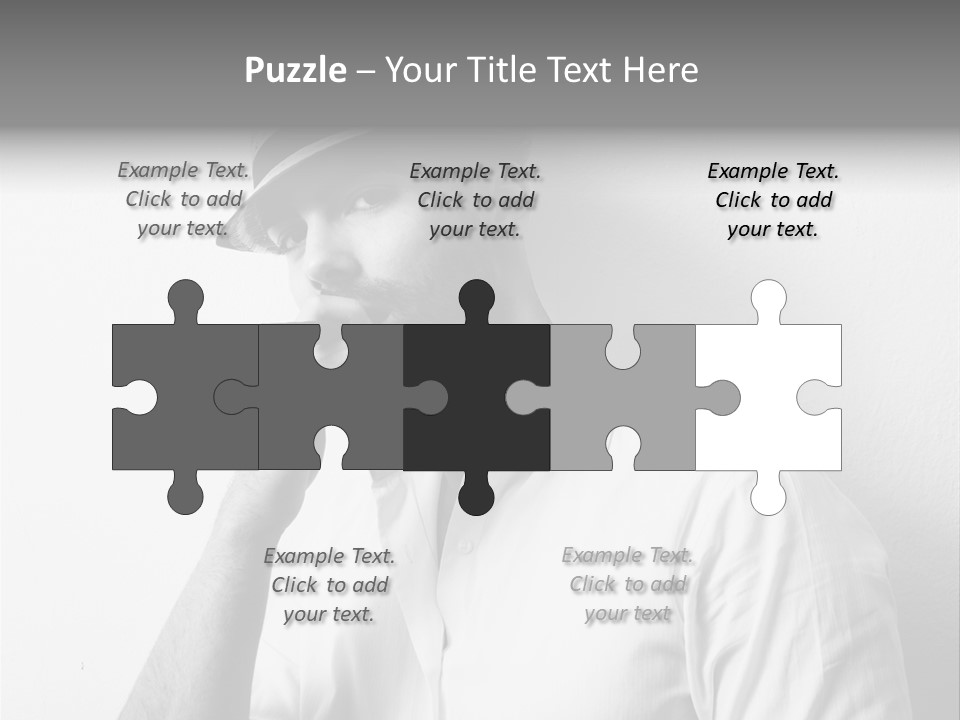 A Man In A Hat Is Smoking A Cigarette PowerPoint Template