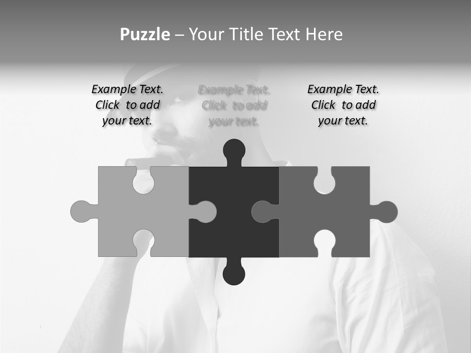 A Man In A Hat Is Smoking A Cigarette PowerPoint Template