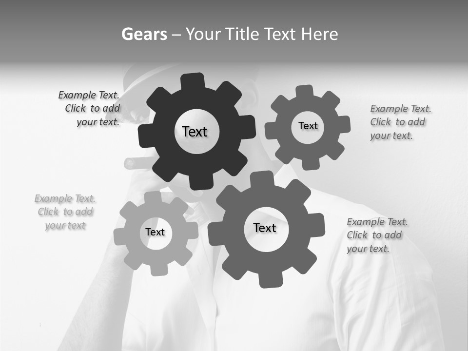 A Man In A Hat Is Smoking A Cigarette PowerPoint Template