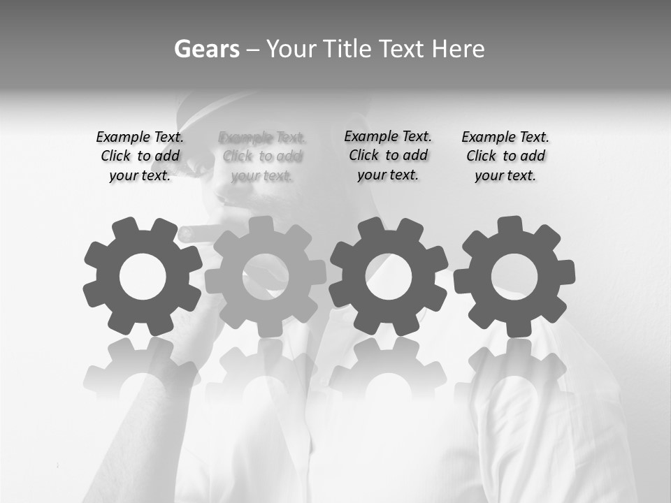 A Man In A Hat Is Smoking A Cigarette PowerPoint Template