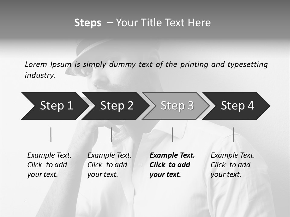 A Man In A Hat Is Smoking A Cigarette PowerPoint Template