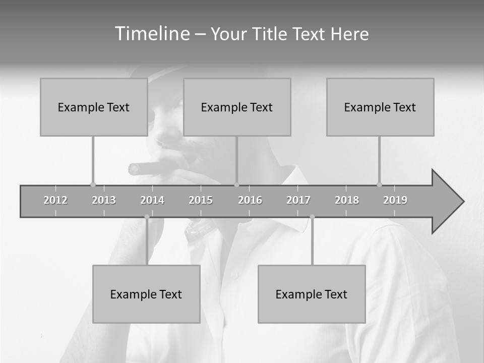 A Man In A Hat Is Smoking A Cigarette PowerPoint Template