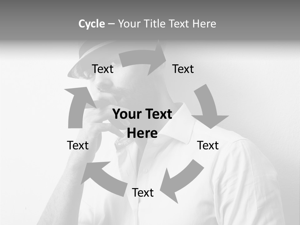 A Man In A Hat Is Smoking A Cigarette PowerPoint Template