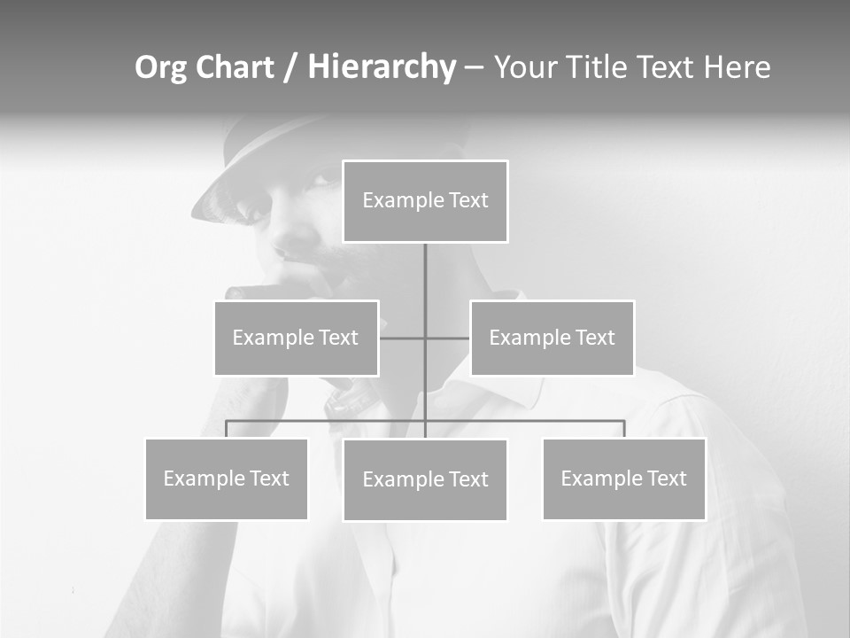 A Man In A Hat Is Smoking A Cigarette PowerPoint Template